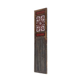 Chinese Vintage People Geometric Pattern Tall Wood Floor Panel Screen cs7673S