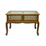 Oriental Craw Legs Rectangular Glass Top Console Display Table Counter cs7676