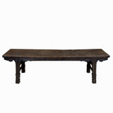 Vintage Raw Rural Village Rustic Long Wood Seating Bench cs7720S