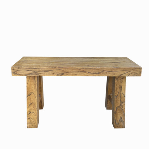 Raw Light Brown Simple Straight Legs Bold Think Wood Seating Bench cs7727S Raw Light Brown Simple Straight Legs Bold Think Wood Seating Bench cs7727S