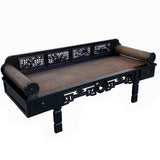 Chinese Fujian Chinoiserie Style Motif Carving Day Bed Chaise Bench cs7766S