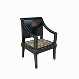 Black Lacquer Scroll Back Copper Summer Character Accent Fusion Chair cs7774S