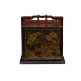 Vintage Chinese Fujian Golden Graphic Wedding Trunk Cabinet Chest cs7820S