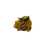 Handmade Yellow Small Ceramic Artistic Ox Buffalo Figure Display Art ws3237S