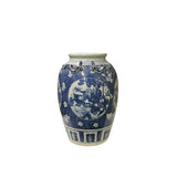 Hand Crafted Vintage Chinese Blue White Flower Birds Porcelain Vase JK198S