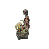 Chinese Porcelain Qing Style Dressing Zither Lady Figure JK248S