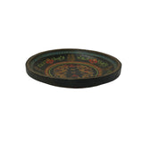 Chinese Round Shape Double Dragons Collectible Ink Pad Display Art JK277S