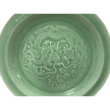 Chinese Celadon Dragon Motif Porcelain Plate Display Art jk282S