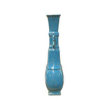 Oriental Turquoise Blue Golden Graphic Thin Porcelain Art Vase JK283S