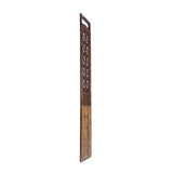 Chinese Vintage Geometric Pattern Tall Wood Floor Panel Screen ws3330S