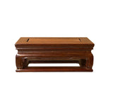 7.5" Light Brown Rectangular Curve Legs Wood Display Stand Riser st1107S