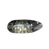 Artistic Hand Punch Marks Stainless Steel Display Oval Rectangular Plate Tw002S
