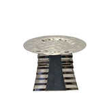 Punch Marks Stainless Steel Round Display Serving Plate on Tower Tw009S