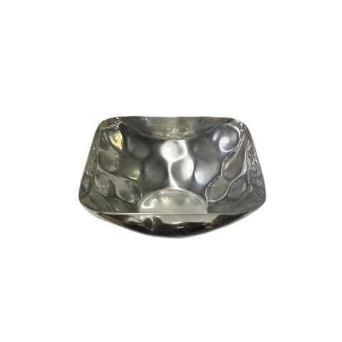 Artistic Hand Punch Marks Stainless Steel Square Display Serving Plate Tw017S
