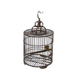 Vintage Wood Rustic Round Shape Decor Birdcage ws3306S