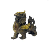 Vintage Chinese Bronze Brown Metal Fengshui Pixiu Figure ws3241S