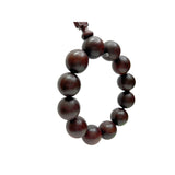 Chinese Dark Brown Rosewood Beads Hand Rosary Praying Bracelet ws227S