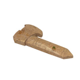 Natural Tan Beige Color Stone Carved Artistic Axe Shape Display Art ws3346S