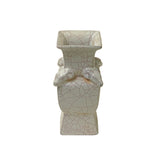 Chinese Ceramic Crackle Pattern Ram Off White Guan Ware Vase ws3365S
