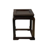 2" Oriental Brown Wood Rectangular Table Top Stand Riser ws3381S