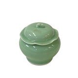 Handmade Oriental Celadon Green Porcelain Small Jar Container ws3384S
