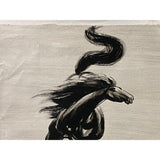 Oil Paint Canvas Art Black Artistic Racing Horse Wall Decor Painting ws3419S