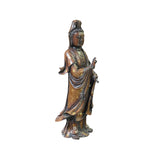 Quality made Heavy Bronze Standing Guan YIn - Bodhisattva Statue With Vitarka Mudra And Holly Vase cs2785S