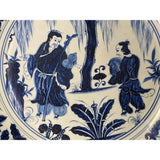 Chinese Blue & White Porcelain People Scenery Display Charger Plate ws3459S