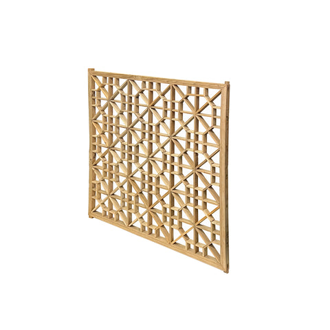 Vintage Restored Oriental Zen Geometric Rustic Raw Wood Wall Panel ws3463S Vintage Restored Oriental Zen Geometric Rustic Raw Wood Wall Panel ws3463S