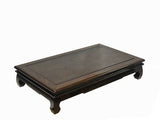 19.5" Oriental Brown Wood Rectangular Table Top Stand Riser ws3512S