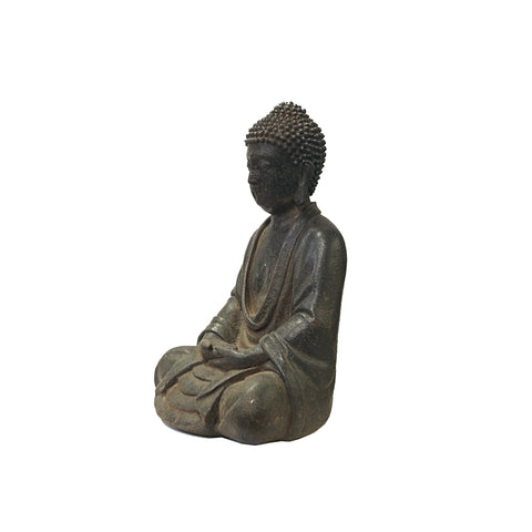 Iron Rustic Sitting Buddha Gautama Amitabha Shakyamuni Statue ws3567S