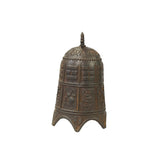 Chinese Rustic Iron Metal I Ching Hexagram Pattern Bell Display Art ws3576S