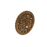 Small Round Wave Edge 5 Blessing Fok Bats Motif Wood Wall Panel Plaque ws3610S