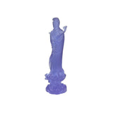 Light Purple Crystal Glass Standing Ru Yi Bodhisattva Kwan Yin Statue ws3655S