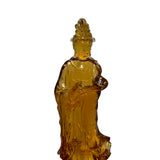 Orange Crystal Glass Standing Ru Yi Bodhisattva Kwan Yin Statue ws3661S