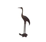 Chinese Oriental Bronze-ware Crane Dragon Turtle Figure Home Decor Display ws3796S
