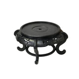 7.5" Chinese Black Wood Round Legs Table Top Stand Display Easel ws3851S