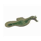 Artistic Green Glaze Ceramic Decorative Seahorse Shape Display Plate ws3871S