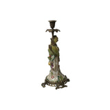 Vintage Handmade Ceramic Parrot Figure Candelabras Candle Holder ws3885S