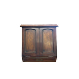 Vintage Distressed Brown Wood Stationary Sloping Door Box Chest ws4071S