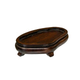 3.25" Brown Wood Irregular Shape Display Stand Riser Easel ws4101S