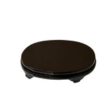 3.5" Dark Brown Wood Oval Shape Display Stand Riser Easel ws4122S