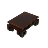6.5" Brown Wood Rectangular Ru Yi Scroll Leg Display Stand Riser Easel ws4148BS