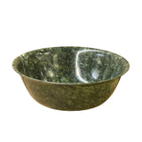 Vintage Chinese Natural Green Stone Round Bowl Display Art ws4311S