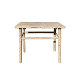 Rustic Raw Bleach White Wash Wood Rectangular Console Side Table ws4464S