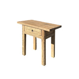 Natural Wood Minimalistic Rough Grain Wood Side Table Pedestal ws4466S