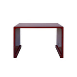 Gloss Brick Blood Red Lacquer Rectangular Console Foyer Side Table ws4481S