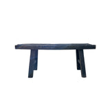 Distressed Rustic Black Rough Grain Flat Wood Bench Table ws4543S