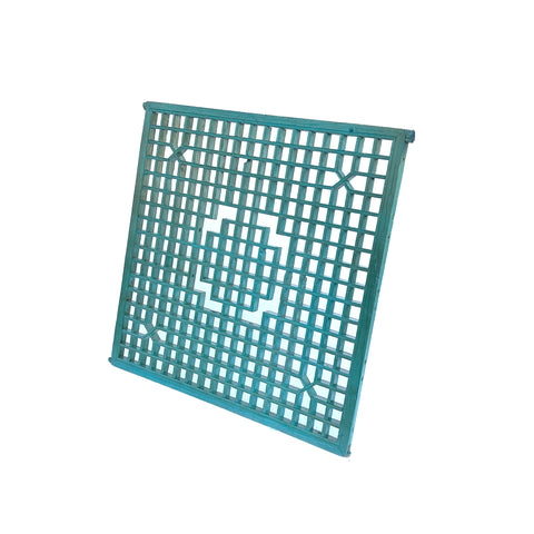 Vintage Rustic Teal Blue Grid Geometric Wood Wall Panel ws4553S ...