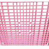 Vintage Rustic Pink Square Rectangular Grid Geometric Wood Wall Panel ws4555S